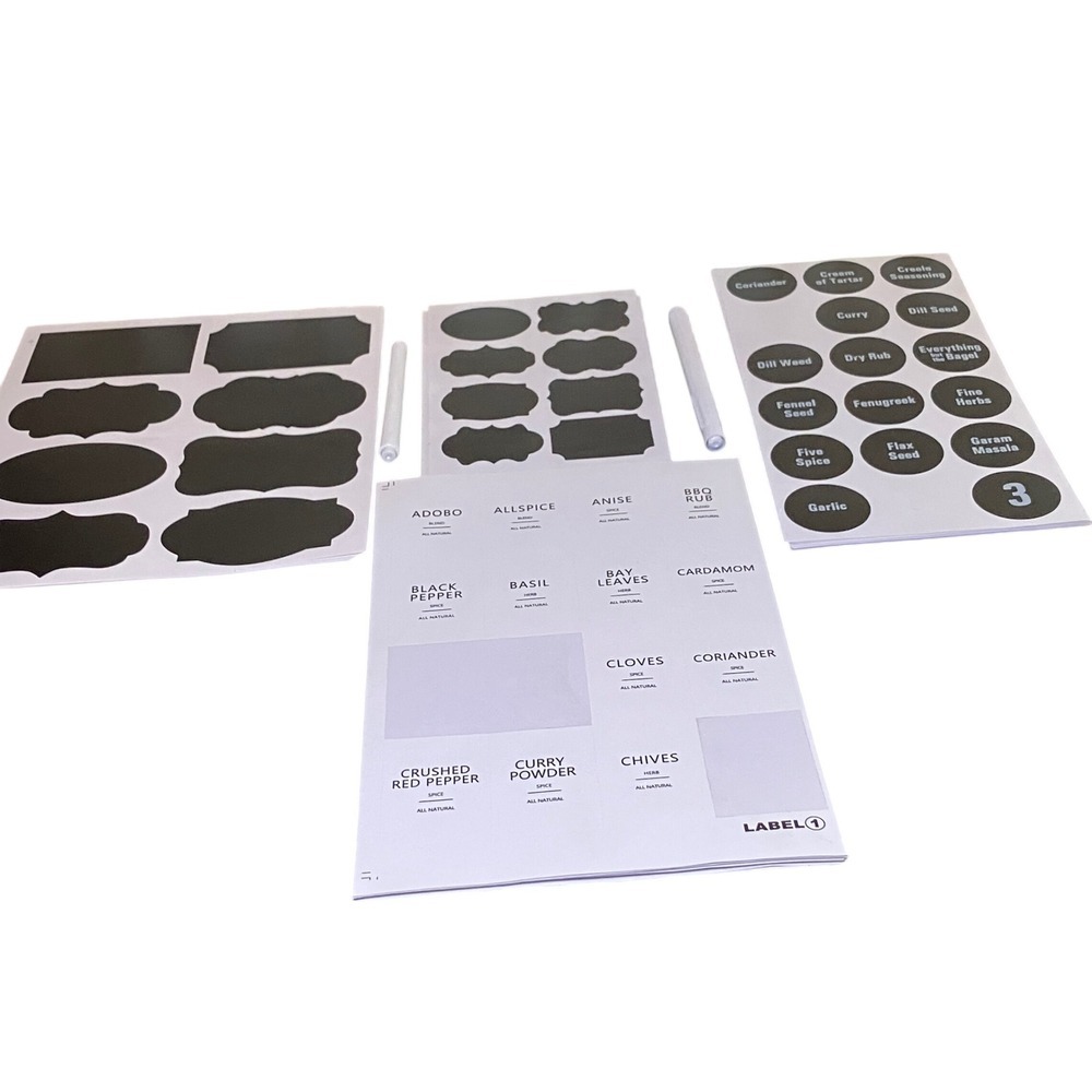 Chalkboard Spice Labels Stickers and Pens for Jars Containers  Organization